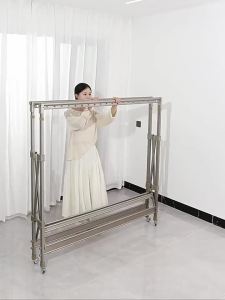 Clothes Drying Rack Stand Laundry Rack Drying Rack Laundry Clothes Hanging Rack Drying Rack Household Lifting Clothes Hanger Antioxidant 晾衣架 晒衣架