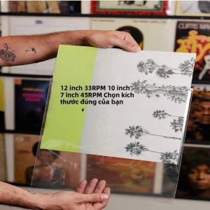 50 Túi Đựng Đĩa Than Vinyl Trong Suốt Không Có Nắp Gài Dễ Dàng Truy Cập Phù Hợp Với Hầu Hết Đĩa LP 12 10 7 Inch & Bìa Album Có Thể Sử Dụng Lại