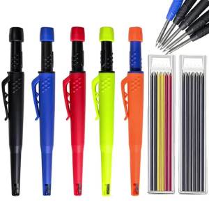 MROOFUL | Bộ Bút Chì Thợ Mộc Chuyên Dụng 2.8mm Chì 2B Có Gọt Bút Chì Tích Hợp Dùng Cho Chế Tác Gỗ Và Vẽ Kiến Trúc