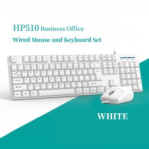 NexusClick Wired Desktop Keyboard Mouse Set Durable Comfortable Hand Feel Cheap All-in-One PC Set for Computer office Daily Use