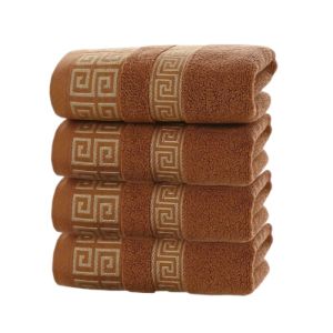 1/4/6pcs Brown Cotton Towels 34x74cm/70x140cm Embroidered Hotel Quality Bath Towel for Adults Christmas Gift Thicken Face Towels