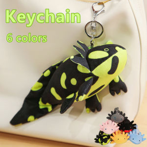 23cm Keychain Cute Axolotl Stuffed Plush Toy Real Life Simulation Ambystoma Mexicanum Dinosaur Pendent