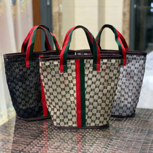 Fog Flower Transparent Mesh Flocking Cut Out South Korea Ins Cosmetic Bag Fashion Bucket Bag Mom Handbag 2270