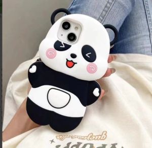 ♥Original Product+FREE Shipping+COD♥Stereoscopic Cute Cartoon Panda Bear Phone Case For iPhone 11 12 13 14 15 Pro Max/Pro Silicone Soft Back Cover