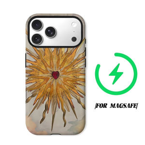 BILIBILI | Sacred Sun Heart Phone Case for iPhone 18 17 16 15 14 13 12 11 Air Pro Max Plus Double-layer Cover