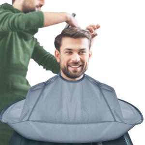 Áo Choàng Cắt Tóc Chống Thấm Nước Gấp Ba Chất Liệu PE Dụng Cụ Salon