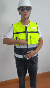 High Visibility Reflective Safety Vest With Multi Pockets Breathable Workwear Construction Warehouse Road Work Durable Hight Visual Jacket For Men Women