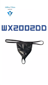 Mens GString: Faux Leather Polyester GString Underwear (WX2001DD)