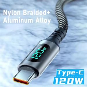 NNBILI Type C Cable 120W USB Super Fast Charging Phone Charger Wire For Oppo Vivo Iqoo Huawei USB C to USB C Quick Charge Cable