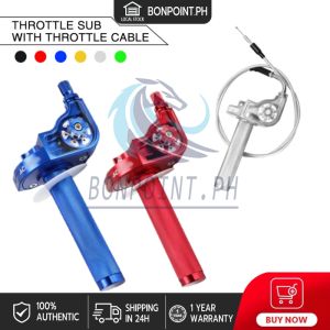 Acerbs 7/8 22mm Quick Action CNC Throttle Grip Motorcycle handlebear Set with Cable