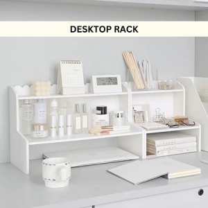 Ready Stock Desktop Rack Jewellery Organizer Cosmetic Storage Makeup Skincare Bedroom Dressing Table Stationery Pen Office Desk Monitor Shelf  Drawer Detachable Multi Compartment Hostel Student Study Kecil Rak Bertingkat Meja Belejar Pejabat