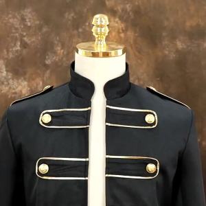 20232023 Stand Collar Emboridery Blazer Men Military Dress Medieval Prince Victorian Tuexdo Suit Night Club Stage Cosplay Costume