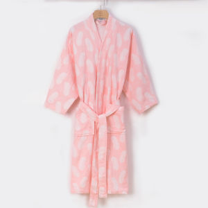 Pure Cotton Bathrobe ผ้าเช็ดตัว ผ้าปูที่นอนแบบสวมใส่สำหรับผู้ชายและผู้หญิง ขนาดใหญ่ แห้งได้ เอวสูง สไตล์ใหม่ คุณภาพเยี่ยม