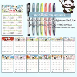 JIELI | Time Management Study Aid 2026 Calendar Stickers