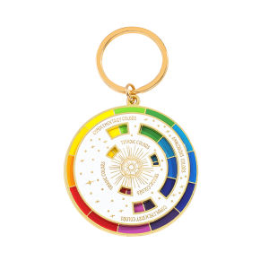 Bandai | Creative Rotatable Colorful Wheel Keychain Rainbow Turntable Color Wheel Charm Key Chains Aesthetic Keyrings Arts Gifts Artists