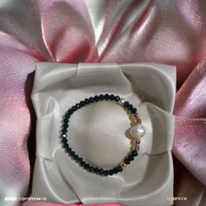 Gelang MUTIARA AIR TAWAR natural handmade desain cantik mix xuping lapis emas bhn crystal high quality awet tdk mudah luntur double senar tdk mudah putus.