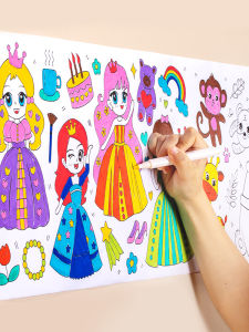 Bộ Đồ Chơi Vẽ Tranh Dài Cho Bé Gái 2-5 Tuổi Bút Chì Sơn Màu Trang Giấy Tô Màu Dụng Cụ Giáo Dục Cho Trẻ Em