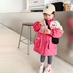 Áo Khoác Lót Lông Cừu Dày Cho Bé Gái Mùa Đông 2024 Áo Khoác Trẻ Em Dày Bằng Cotton Pha Polyester Thường Ngày Có Mũ Trùm Đầu