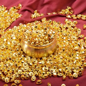 10/100pcs Simulation Mini Gold Bars Gold Ingots Wealth Prosperity Decorations Metal Decorations for Office Home Attract Wealth