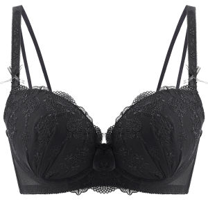 Vintage Embroidered Cross Back Strapless Bra Large Size Thin Cotton Sports Bra with Three Rows of Buckles for Young Women