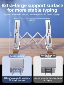 RQZN | Portable Aluminum Laptop Stand with Cooling Function 18 Inch