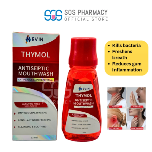 Evin Thymol Antiseptic Mouthwash - Alcohol Free 110ML