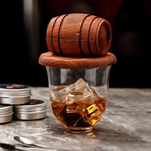 Wooden Whiskey Smoker Infuser Cocktail Smokings Bar Tool Kit Premium Spirits Infuser Perfect Birthday Gift For Family Friends