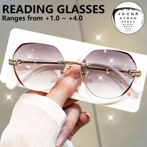 New Fashionable Reading Glasses,Square Frame Elegant Frameless Simple Exquisite Personality Suitable for Office Wear Use