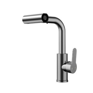 YEMO | Pull-out Adjustable Brass Kitchen Faucet