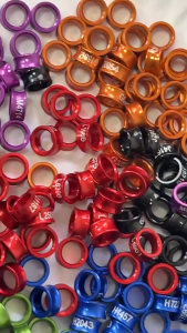 ห่วงขานกแก้ว ห่วงนกอลูมิเนียม ห่วงขานก เลขไม่หลุดออก อลูมิดนียมน้ำหนักเบา 4มม-6มม