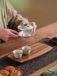 JISU | Rabbit Handpainted Heat-Resistant Glass And Ceramic Gaiwan