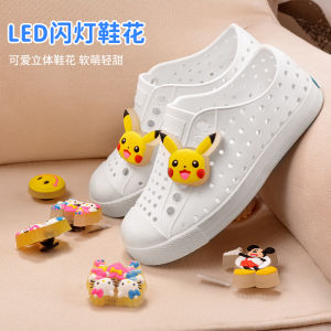 Glowing LED Flashlight Shoe Decorative Buckle Childrens Luminous Inner Buckle Native Hole Hole Shoe Flower Accessory for Kids