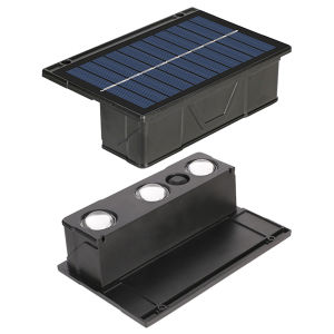 【Clearance Sale】 2 Pcs 3 LED Solar Wall Lamp IP65 Waterproof for Outside Backyard/Step/Patio/Deck