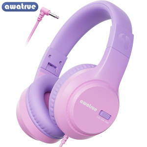 Nubwo | Awatrue Kids Headphones with Cord for School Stereo Sound 3.5mm Jack Wired Over-Ear Study Headphones for Boys Girls Gifts HK07