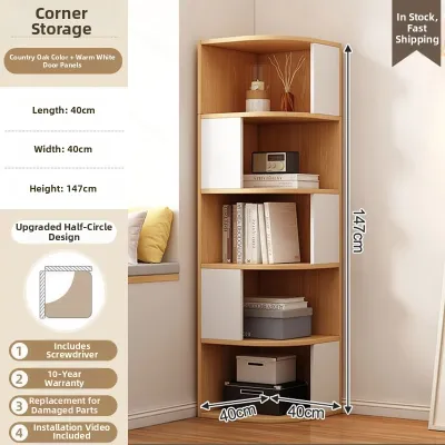 ZHUOHE | Corner Display and Storage Cabinet Living Room Sofa Side