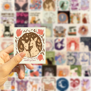 50pcs Inspirational Aesthetics Sticker Sets for Laptop Schedule Book Phone Case Guitar Skateboard Decorative Stickers