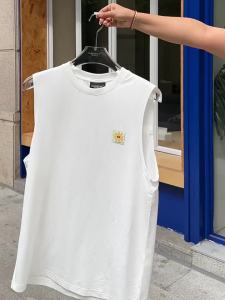 dangerouspeople | Floral Embroidered Loose Sleeveless Thin T-Shirt