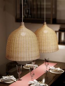 YILI | Bamboo and Rattan Restaurant Pendant Light Zen Style