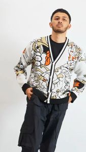 KIZARU Cardigan Knitwear Anime One Piece JOY BOY: Desain Anime Keren untuk Pria