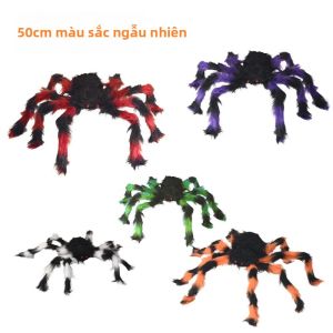 Mô Hình Nhện Khổng Lồ Nhiều Màu Sắc Sống Động Như Thật Trang Trí Halloween 30-200cm Đạo Cụ Mạng Nhện Cho Nhà Ma Phòng Bí Mật Bố Cục Kinh Dị Chất Liệu Cotton