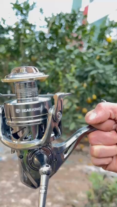 MÁY CÂU CÁ CAO HÃNG BearKING CASAR MÁY KHÁNG MẶN TẢI CÁ 15KG NÚM ĐỘ TRÒN CÂU LURE - LỤC -BIỂN