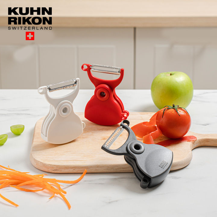 KUHN RIKON Fruit Peeler Vegetable Peeler 3 IN 1 Veggie Peeler Julienne ...