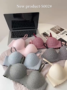 YIFAFA 3pcs Push Up Bra Seamless Soft Support Wireless Comfort Underwear Breathable Skin-friendly Fashion Sweet Girlish Traceless Lingerie Cotton Womenswear