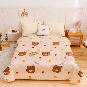 Summer Cool Quilt Air-conditioned Comforter Single Double Comforter Machine Washable Student Dormitory Thin Comforter Travel Blanket Comforter Office Nap Blanket Gift Quilt