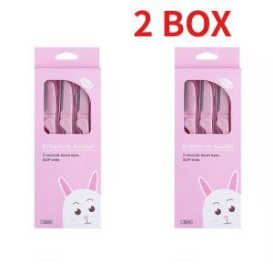 3Pcs/Box Facial Eyebrow Trimmer Kit Makeup Tools Portable Folding Eyebrow Razor Women Girls Hair Remover Blades Eyebrow Shaver