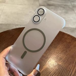 HOCE เคสโทรศัพท์เคลือบไร้กรอบบางพิเศษสำหรับ iPhone 17 16 15 14 13 12 Pro Max 16 15 14 Plus 17Air MagSafe ชาร์จไร้สายเคสหลัง PC แบบแข็งโปร่งแสง