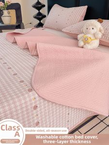 KAMONI | Washable Cotton Thickened Non-slip Bed Sheet Single Piece