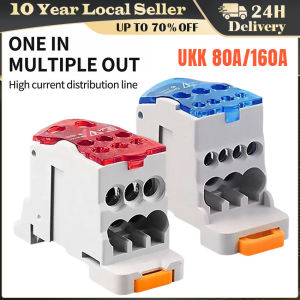 Din Rail Terminal Block UKK 80ADistribution Box One In Several Out Power Wire Electrical Connector Junction