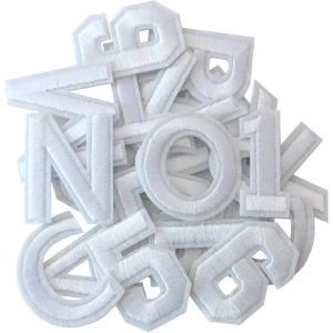 72 Miếng Vá Thêu Chữ Cái Và Số 0-9 A-Z Bằng Sắt Màu Trắng Dùng Để Trang Trí Quần Áo