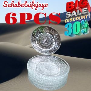 murah diskon!!! tatakan gelas kaca tebal 6pcs